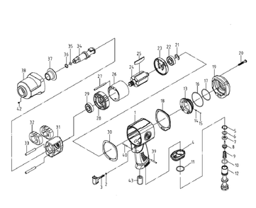 Figure 0 Diagram and Parts List for CP7748-2  Chicago Pneumatic Wrench